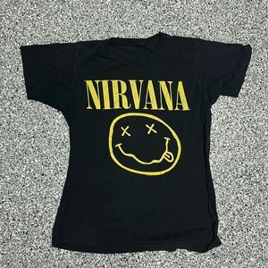Vintage Nirvana Smiley Face T-shirt No Size Tag See Measurements Small 2015